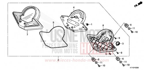 COMPTEUR CBR125RTC de 2012